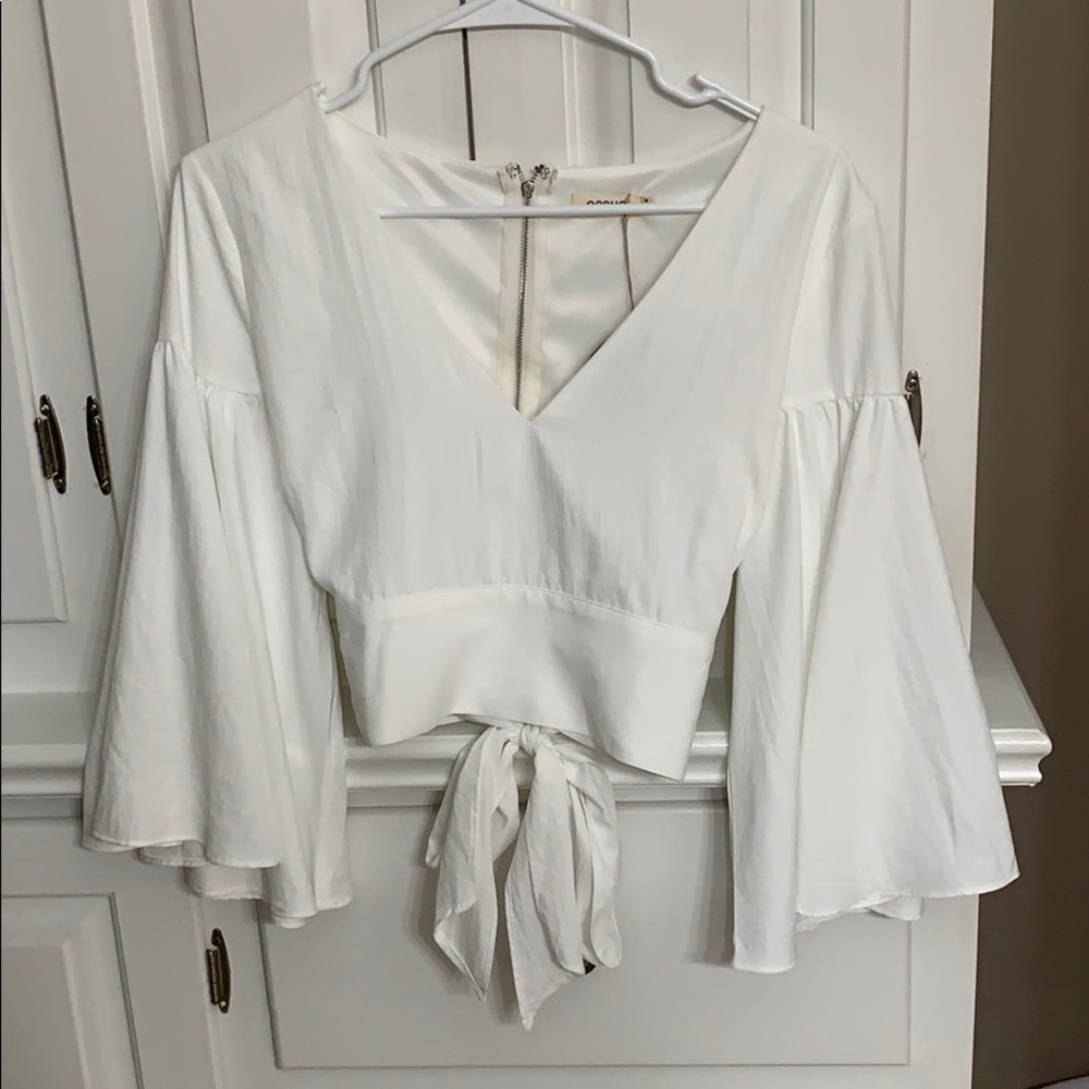 White crop top